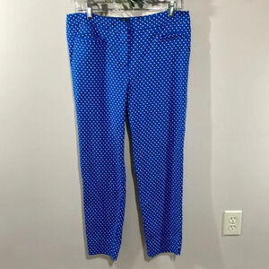 Talbots Blue Polka Dot Ankle Pants
